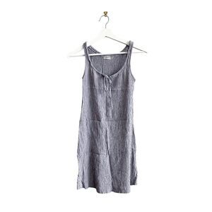 Club Monaco Womens Sleeveless Ribbed Fit & Flare Mini Dress Gray XS